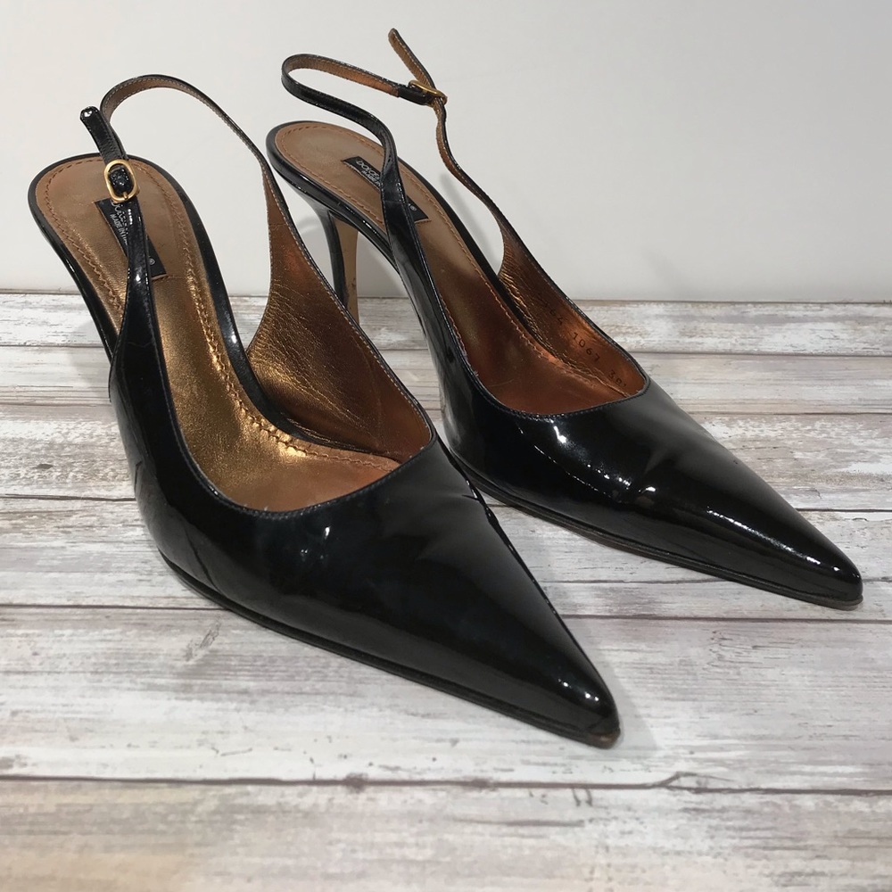 DOLCE & GABBANA - Slingback Stiletto Heels - 8.5